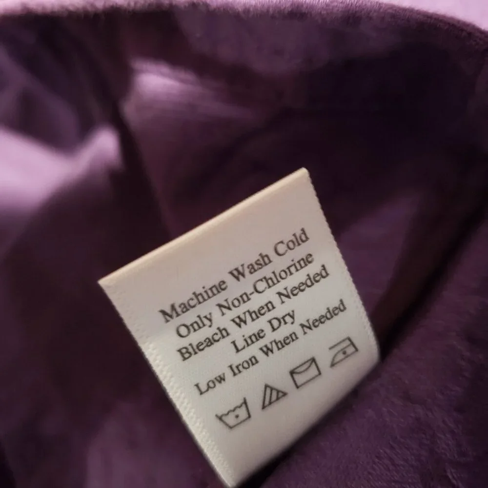 Coldwater‎ Creek PS Jacket Blazer Purple Zip Cotton Pockets Office Minimalist
